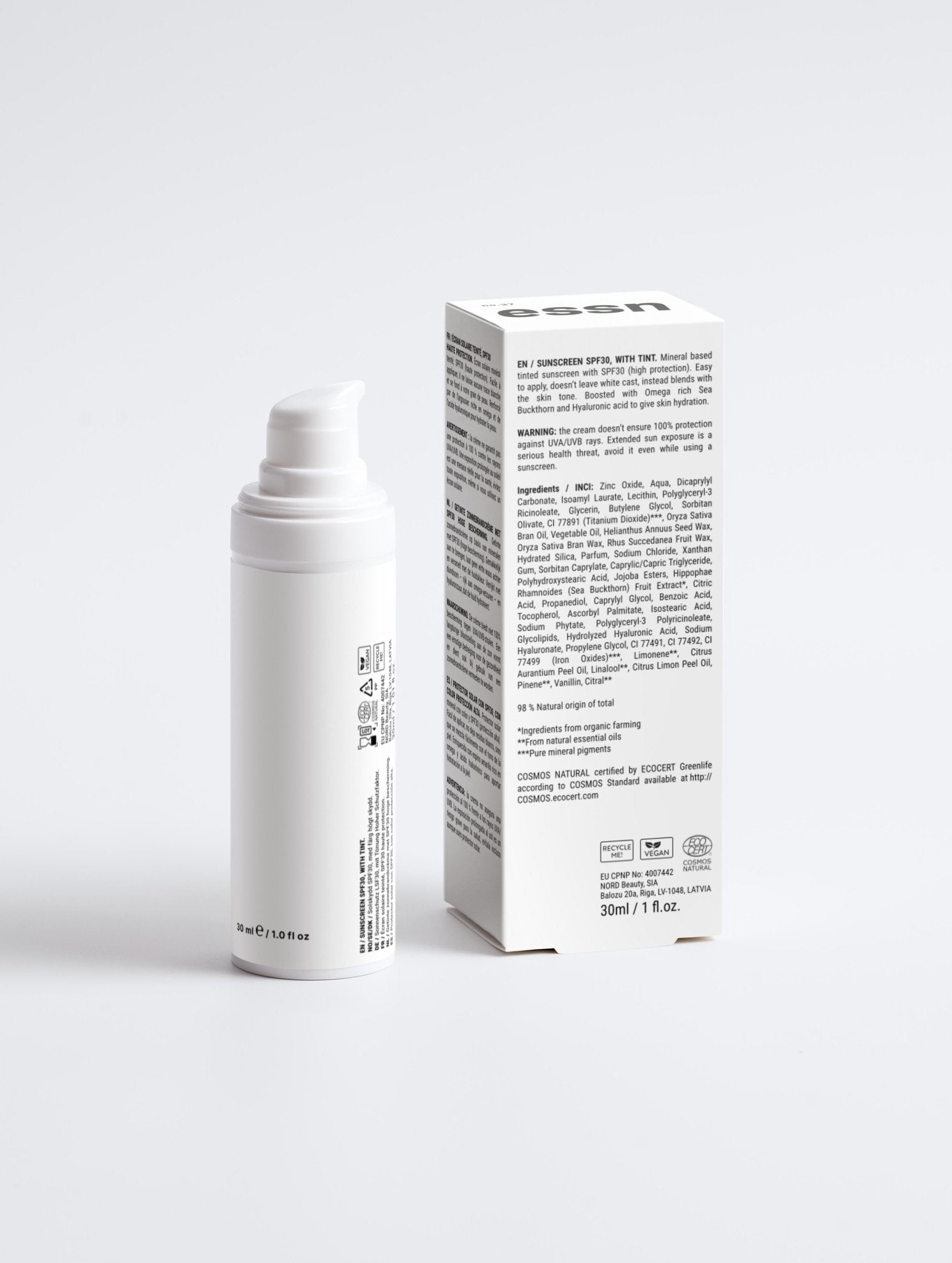 Sunscreen SPF30, with tint - no.37 - ESSN Shop